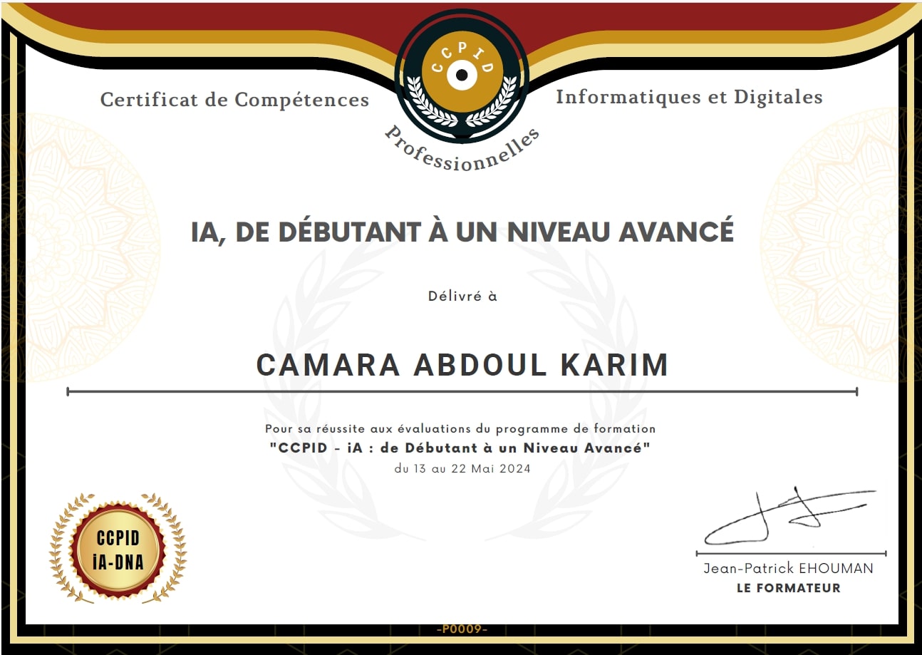 Certificat ChatGPT